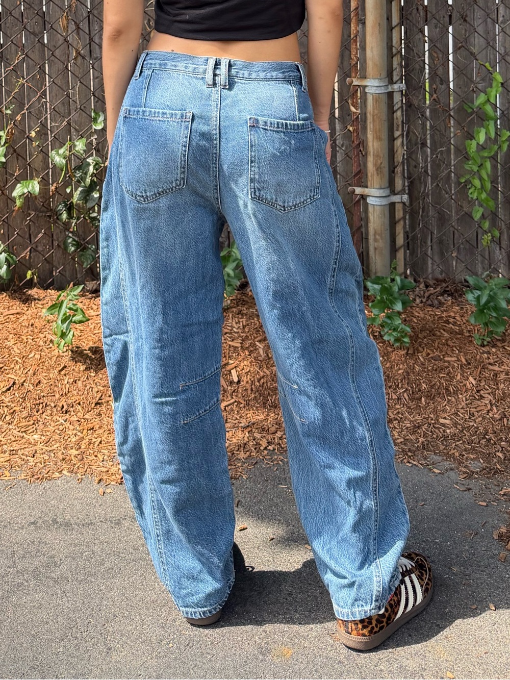 Slim Barrel Jeans - Blue Denim